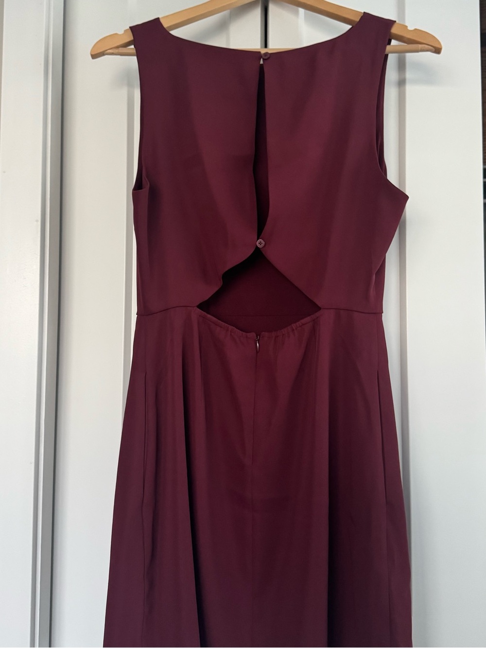 Aritzia Sleeveless Backless Wine Midi Dress